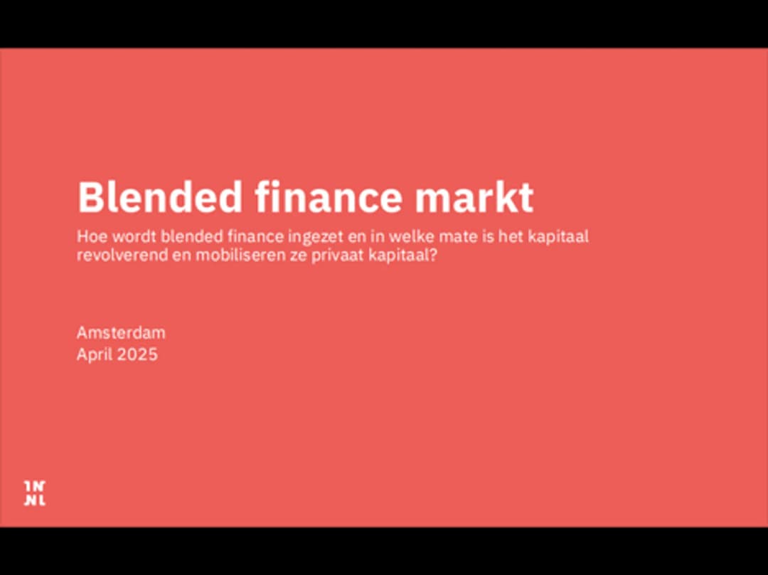 Blended finance market research
