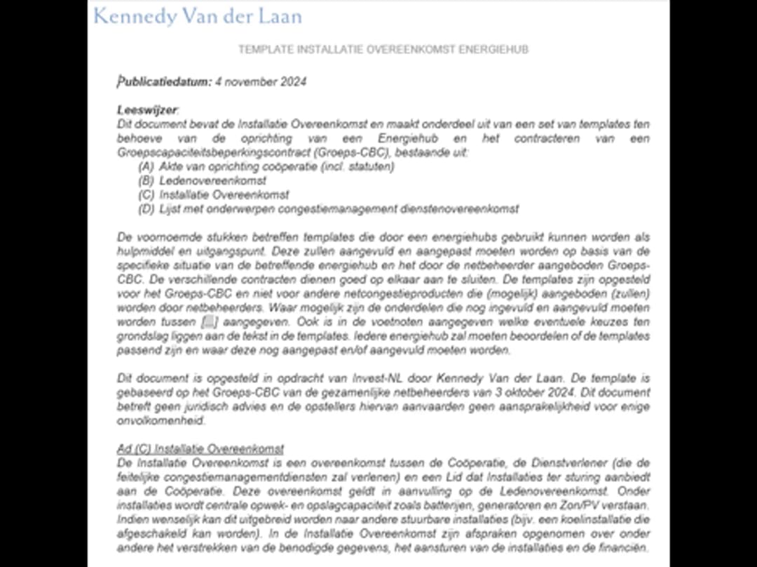 Energiehubs juridische toolkit